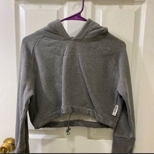 Grey Cropped Hoodie by Gymshark